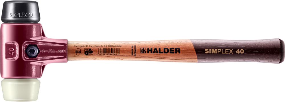 Mäkké kladivo SIMPLEX Guma/nylon 40 mm HALDER Mäkké kladivo SIMPLEX Guma/nylon 40 mm HALDER