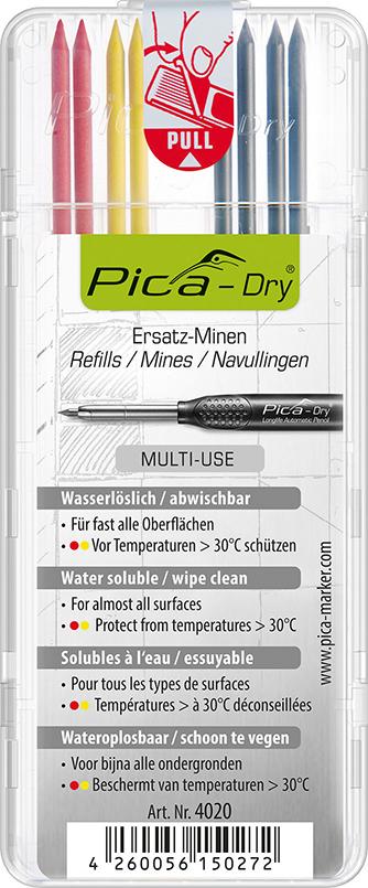 Sada náhradných náplní pre hĺbkový značkovač Pica-Dry grafitová Sada náhradných náplní pre hĺbkový značkovač Pica-Dry grafitová