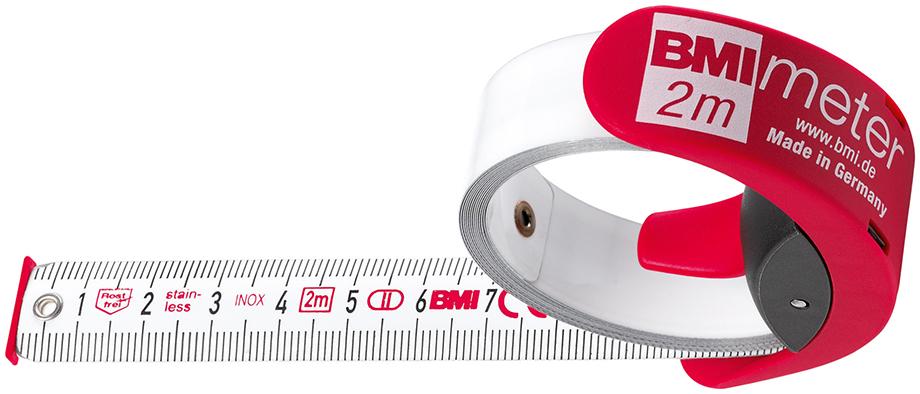 Vreckové meracie pásmo BMImeter 2mx16 mm biele BMI Vreckové meracie pásmo BMImeter 2mx16 mm biele BMI