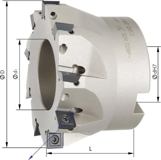 Nástrčná hlava na rohové nože D 63 mm Z7 pre SOMT 09T3. FORMAT Nástrčná hlava na rohové nože D 63 mm Z7 pre SOMT 09T3. FORMAT