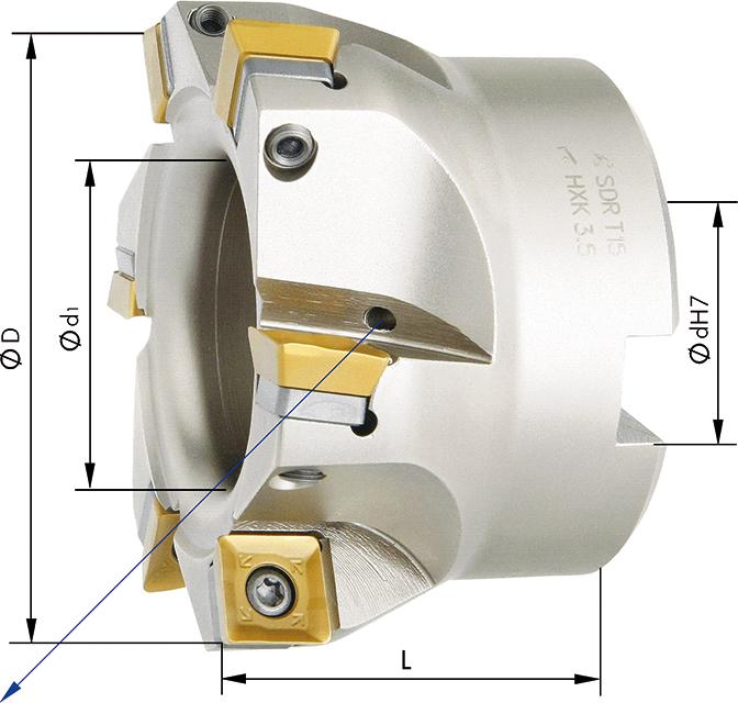 Nástrčná hlava na rohové nože D 125 mm Z9 pre SDMT 1205. FORMAT Nástrčná hlava na rohové nože D 125 mm Z9 pre SDMT 1205. FORMAT