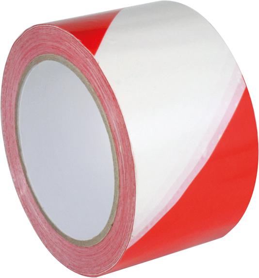 Výstražná označovacia páska PVC samolepiaca 60 mmx66m červená/biela Výstražná označovacia páska PVC samolepiaca 60 mmx66m červená/biela