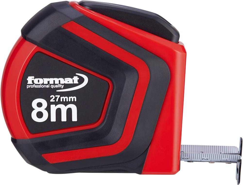 Vreckové meracie pásmo Autolock 8mx27 mm biele FORMAT Vreckové meracie pásmo Autolock 8mx27 mm biele FORMAT