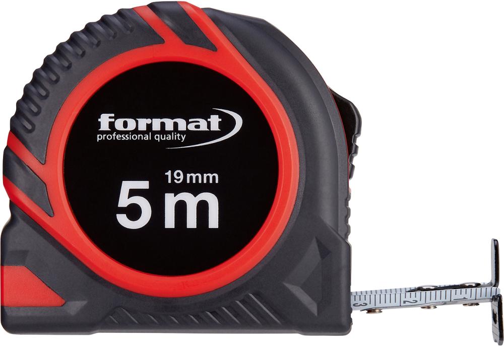Vreckové meracie pásmo 5mx19 mm biele FORMAT Vreckové meracie pásmo 5mx19 mm biele FORMAT