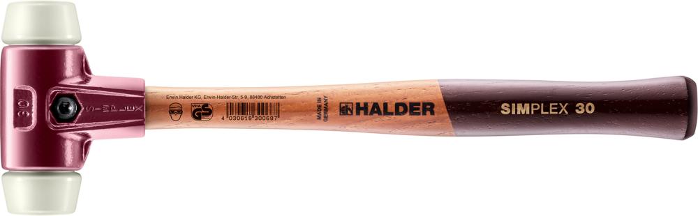 Mäkké kladivo SIMPLEX Nylon 30 mm HALDER Mäkké kladivo SIMPLEX Nylon 30 mm HALDER