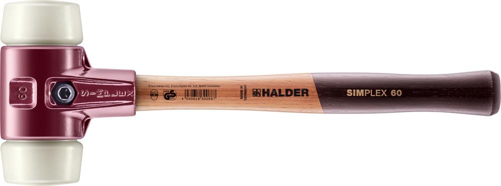 Mäkké kladivo SIMPLEX Nylon 60 mm HALDER Mäkké kladivo SIMPLEX Nylon 60 mm HALDER