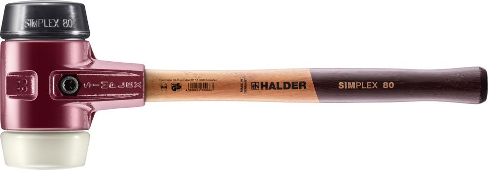 Mäkké kladivo SIMPLEX Guma/nylon 80 mm HALDER Mäkké kladivo SIMPLEX Guma/nylon 80 mm HALDER