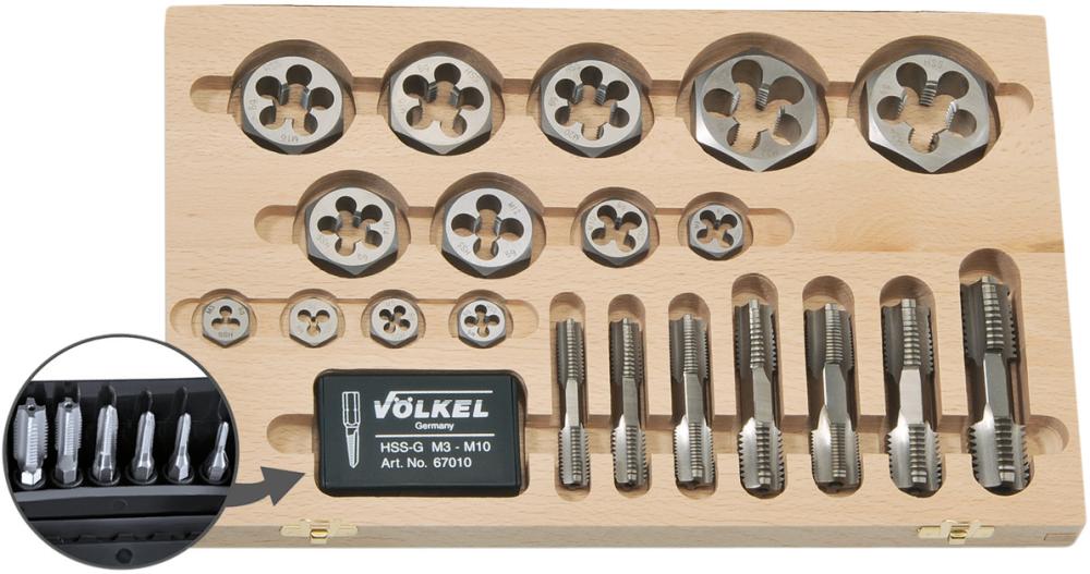 Závitorezná sada G1/8"-1" VÖLKEL Závitorezná sada G1/8"-1" VÖLKEL