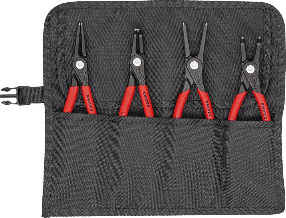 Sada presných klieští na poistné krúžky v rolovacej taške 4-dielna KNIPEX Sada presných klieští na poistné krúžky v rolovacej taške 4-dielna KNIPEX