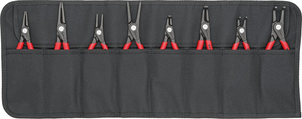 Sada presných klieští na poistné krúžky v rolovacej taške 8-dielna KNIPEX Sada presných klieští na poistné krúžky v rolovacej taške 8-dielna KNIPEX