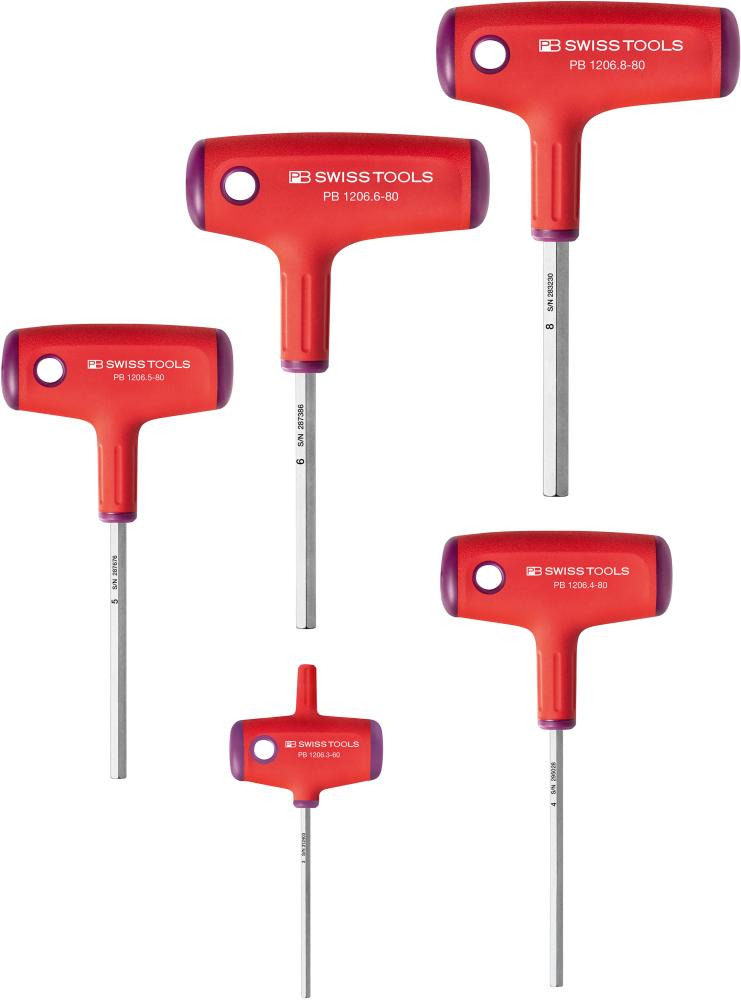 Sada skrutkovačov s priečnou rukoväťou v kartóne 6-dielna 3-10 mm PB Swiss Tools Sada skrutkovačov s priečnou rukoväťou v kartóne 6-dielna 3-10 mm PB Swiss Tools