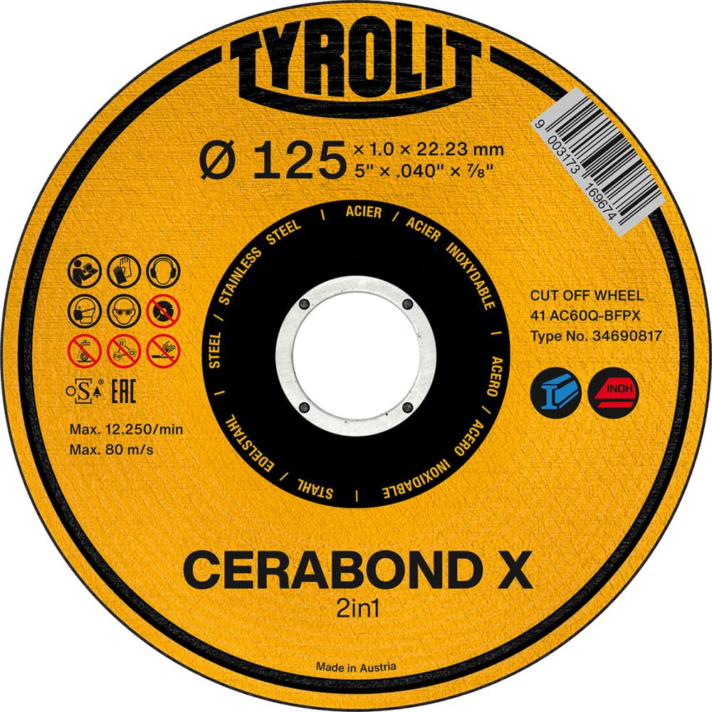 Rezný kotúč CERABOND X 125 x 1 Rezný kotúč CERABOND X 125 x 1