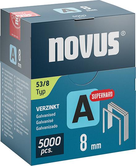 Spona z jemného drôtu A typ 53/8 mm ST Novus OJ po 5000 kusov Spona z jemného drôtu A typ 53/8 mm ST Novus OJ po 5000 kusov
