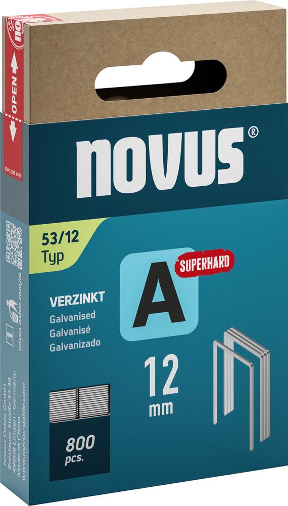 Spona z jemného drôtu A typ 53/12 mm ST Novus OJ po 800 kusov Spona z jemného drôtu A typ 53/12 mm ST Novus OJ po 800 kusov