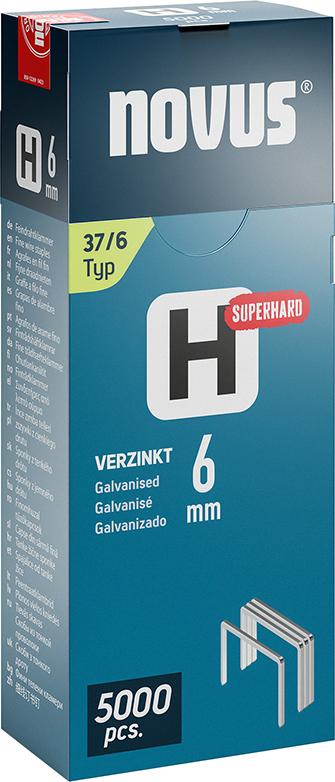 Spona z jemného drôtu H typ 37/6 mm zn Novus OJ po 5000 kusov Spona z jemného drôtu H typ 37/6 mm zn Novus OJ po 5000 kusov