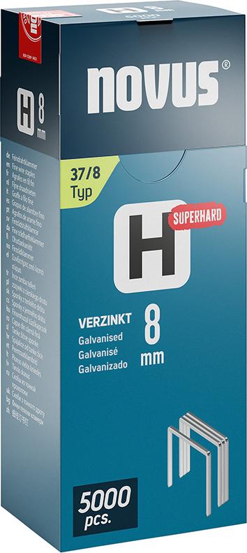 Spona z jemného drôtu H typ 37/8 mm zn Novus OJ po 5000 kusov Spona z jemného drôtu H typ 37/8 mm zn Novus OJ po 5000 kusov