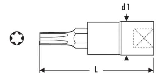 Hlavica 1/4" T30 Torx 505 E030127