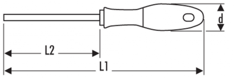 Skrutkovač PZ2 x 125 mm 1000V E165419