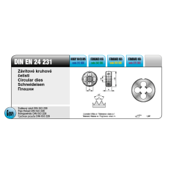 Čeľusť závitová kruhová ZKC 3212 G 3/4 x 14  HSSE 292340 DIN 24231