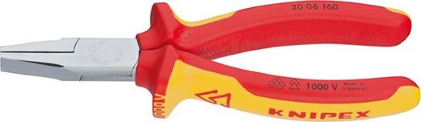 Ploché kliešte VDE s viaczložkovými rukoväťami 160 mm KNIPEX