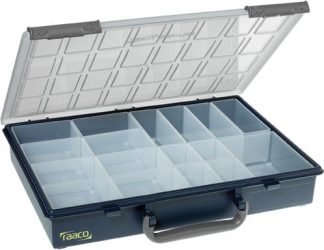 Sortimentový kufrík plastový organizér 55 4x8-17 modrý raaco