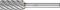 Technická fréza TK cylindrická 1225 INOX 6 mm 12 x 25 mm Pferd