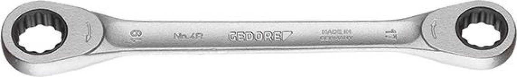 Dvojitý očkový kľúč s račňou 18 x 19 mm Gedore