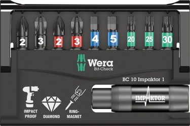 Sada bitov Bit-Check 10 Impaktor 1 Wera