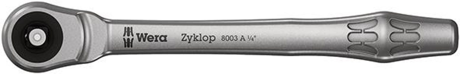 Račňa s priestrčným štvorhranom 1/4" ZYKLOP metal push Wera