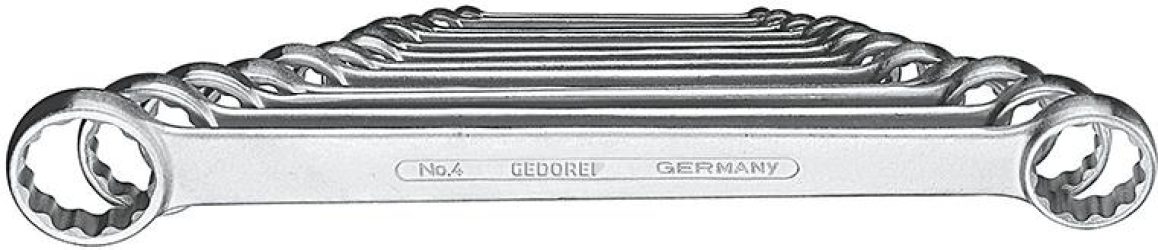 Sada obojstranných očkových kľúčov DIN837B 6 – 32 mm 12-dielna v kartónovej krabici Gedore