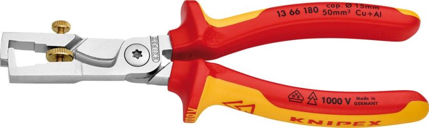 Odizolovacie nožnice/káblové nožnice VDE s viaczložkovými rukoväťami 180 mm mm2 KNIPEX