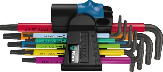 Sada inbusových kľúčov pre TORX® 9-dielna Multicolor HF Wera