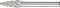 Technická fréza TK tvar oblúka 0820 STEEL 6 mm 8 x 20 mm Pferd