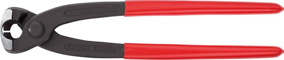 Kliešte na hadicové spony na svorky s 1 a 2 uškami s bočnými stláčacími výstupkami 220 mm KNIPEX