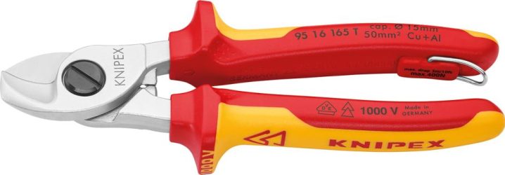 Káblové nožnice VDE 165 mm s osou Si Knipex