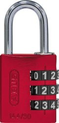 Číselný visiaci zámok 144/30 červený Lock-Tag