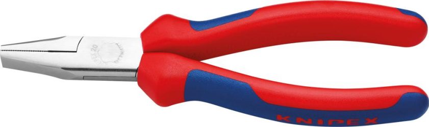 Ploché kliešte pochrómované s rukoväťami s povlakom z polyvinylchloridu 160 mm KNIPEX