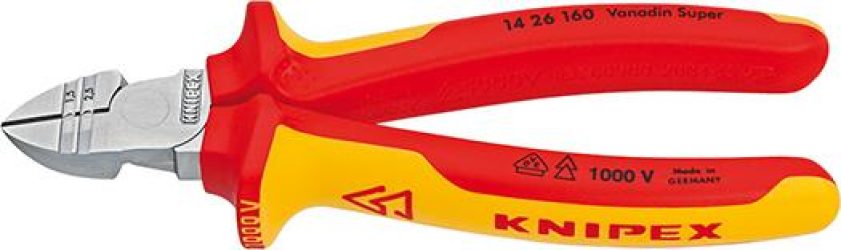 Bočné štiepacie kliešte na odizolovanie VDE 160 mm mm2 KNIPEX
