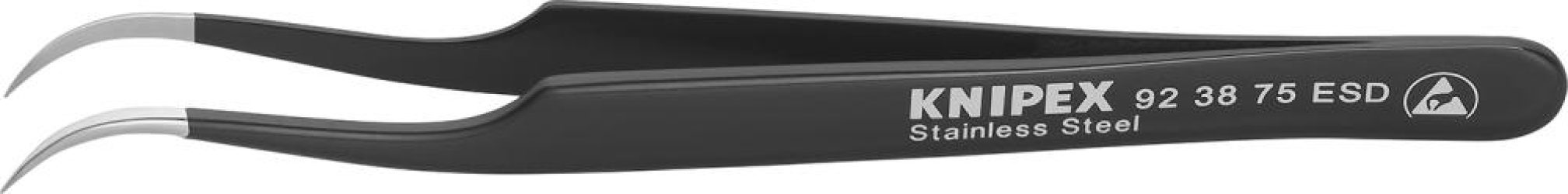 Pinzeta ESD v tvare kosáka 120 mm čierna KNIPEX