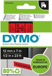 Popisovacia páska D1 45017 čierna/červená 12 mmx7 m DYMO