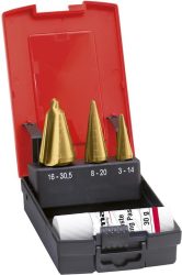Sada vrtákov do plechu HSS TiN 3 – 30