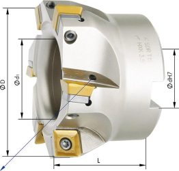 Nástrčná hlava na rohové nože D 125 mm Z9 pre SDMT 1205. FORMAT