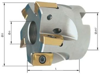 Nástrčná rohová fréza D 160 mm Z10 pre APET/APMT/APKT 1604. FORMAT