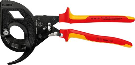Rezač káblov VDE s račňou a 2-zložkovými rukoväťami 320 mm KNIPEX