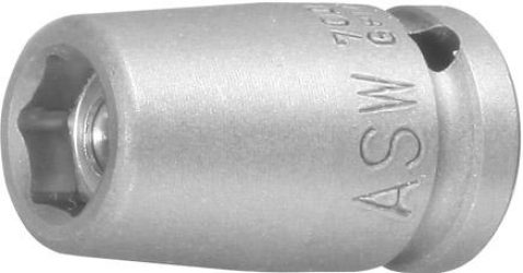 Silový adaptér pre nástrčné kľúče s magnetom 1/4" 13 mm ASW
