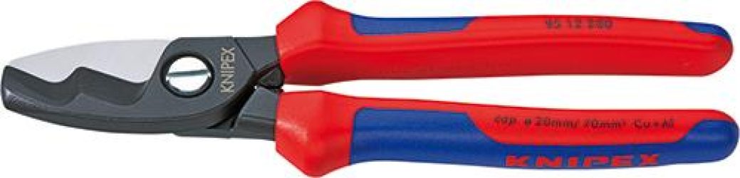Káblové nožnice s viaczložkovými rukoväťami 200 mm KNIPEX