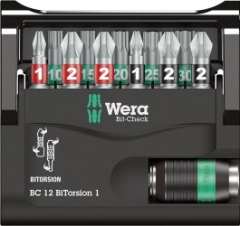 Sada bitov Bit-Check 12 BiTorsion 1 Wera