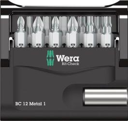 Sada bitov Bit-Check 12 Metal 1 Wera