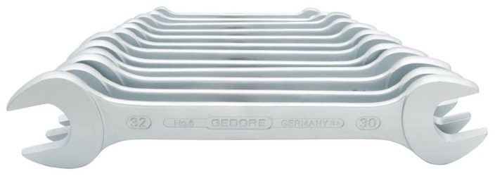 Súprava obojstranných kľúčov DIN3110 6 – 32 mm 12-dielna v lepenkovej škatuli Gedore