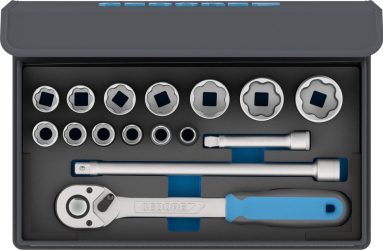 Adaptér nástrčných kľúčov v súprave TC 19-MU-10 v textilnej taške C profil 1/2" Gedore